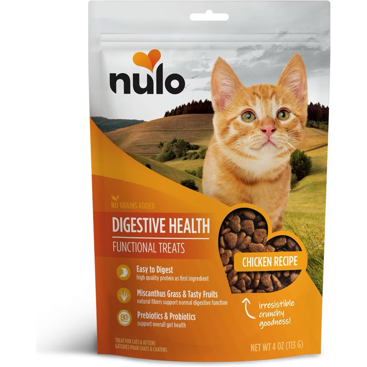 Nulo Digestive Health Functional Probiotic Chicken Recipe Grain-Free Crunchy Cat Treats  Cat Treats  | PetMax Canada