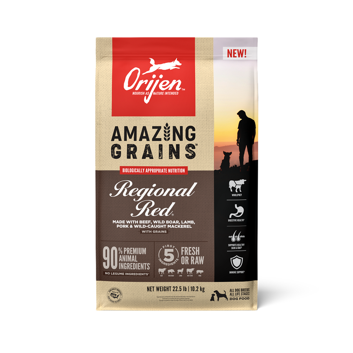 Orijen Amazing Grains Regional Red Dry Food Recipe
