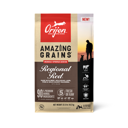 Orijen Amazing Grains Regional Red Dry Food Recipe