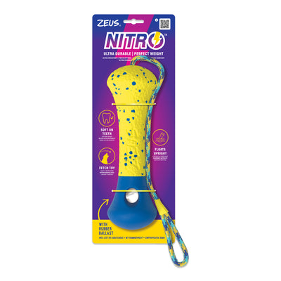 Zeus Nitro Weighted Buoy With Rope Dog Toy