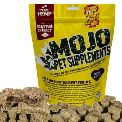 Gâteries au bœuf Mojo Hemp Pet Supplement