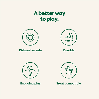 Earth Rated Green Rubber Chew Dog Toy - Small - Dog Toys - Earth Rated - PetMax Canada