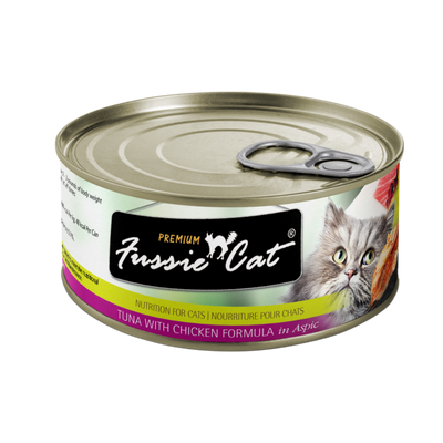 Fussie Cat Premium Tuna With Chicken Formula In Aspic  Canned Cat Food  | PetMax Canada