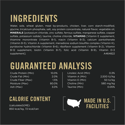 Purina Pro Plan Vital Systems Sole Entree in Wet Cat Food Gravy - 85g - Canned Cat Food - Purina Pro Plan - PetMax Canada