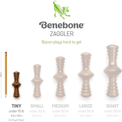 Benebone Puppy Chew Stick Zaggler Bacon 2-Pack
