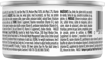 Purina Pro Plan Focus Adult Weight Management Turkey and Rice Wet Cat Food