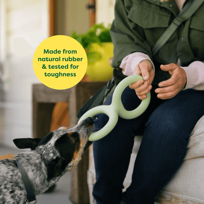 Earth Rated Green Rubber Tug Toy - Small - Dog Toys - Earth Rated - PetMax Canada