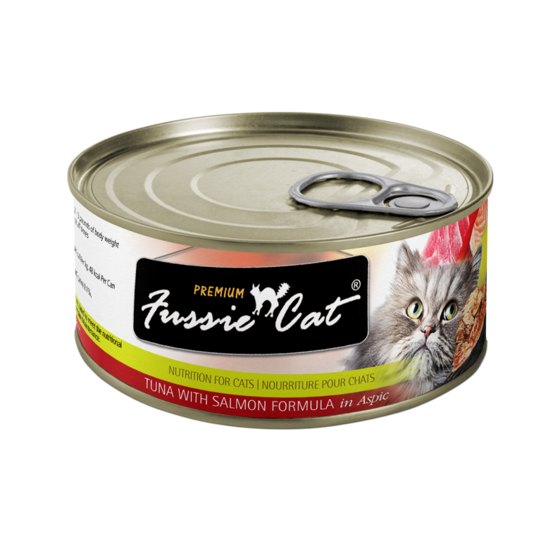 Fussie Cat Premium Tuna With Salmon Formula In Aspic  Canned Cat Food  | PetMax Canada