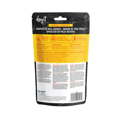 Dogit Snack Bar Chicken Wrapped Beefhide Spirals Large Dog Treats