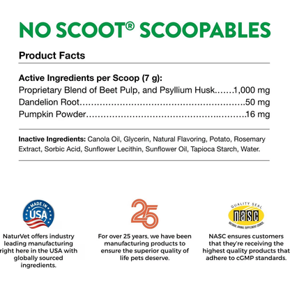 NaturVet Scoopables No Scoot Anal Gland Support Dog Supplement - Default Title - Health Care - Naturvet - PetMax Canada