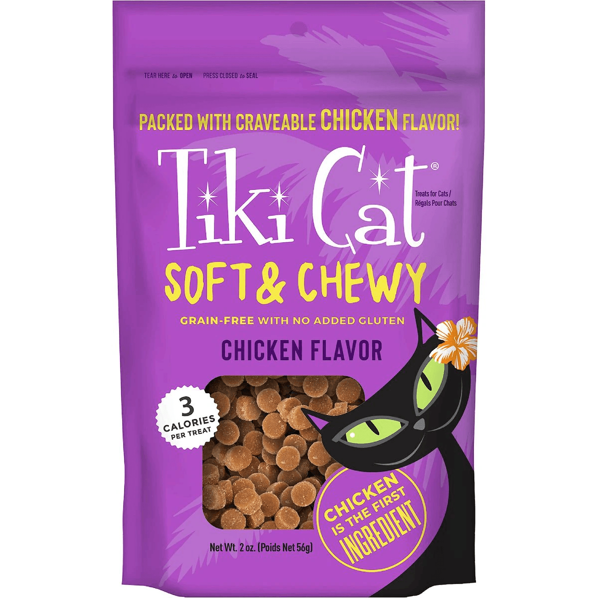 Tiki Cat Treats Grain Free Soft & Chewy Chicken - 57g - Cat Treats - Tiki Cat - PetMax Canada