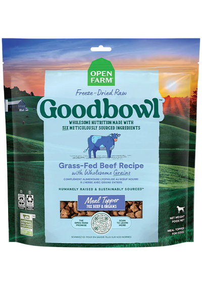 Open Farm Dog Goodbowl Grass-Fed Beef Freeze Dried Raw Topper  Dog Food  | PetMax Canada