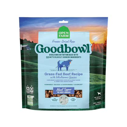 Open Farm Dog Goodbowl Grass-Fed Beef Freeze Dried Raw Topper - 227 g - Dog Food - Open Farm - PetMax Canada