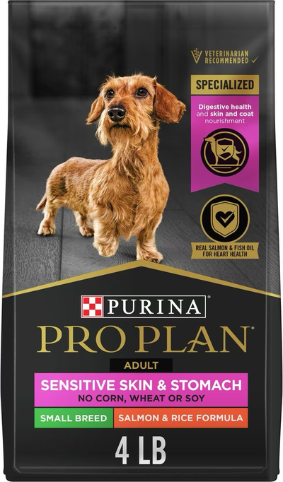 Purina Pro Plan Small Breed Adult Sensitive Skin & Stomach Formula Dry Dog Food  Dog Food  | PetMax Canada