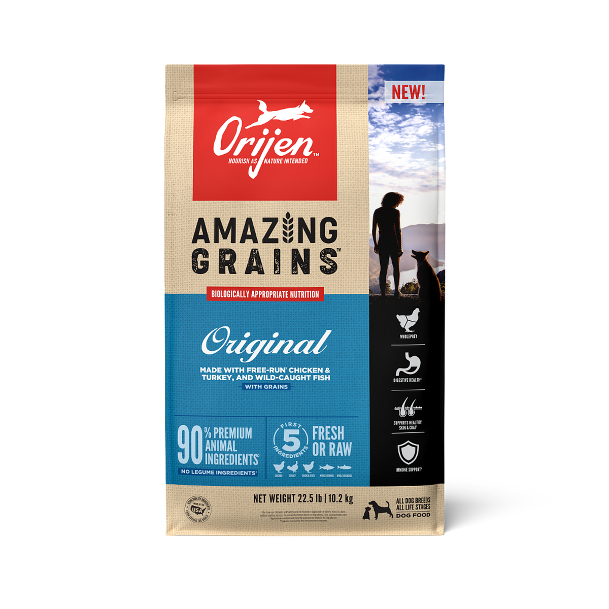 Orijen Amazing Grains Original Dry Dog Food Recipe