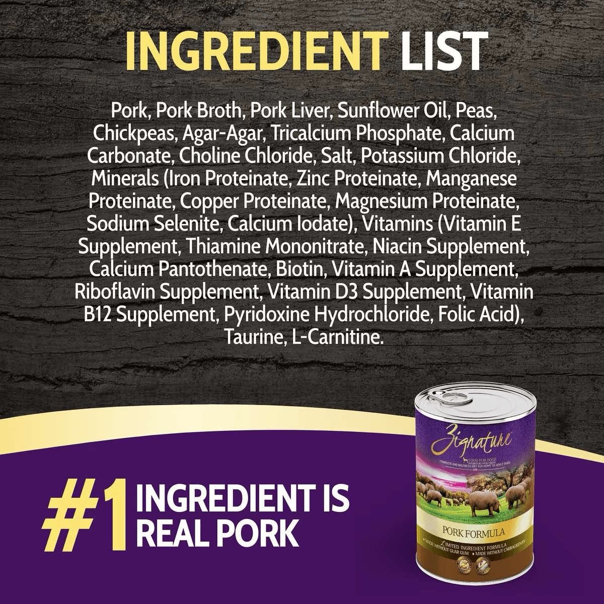 Zignature Pork Limited Ingredient Formula Grain-Free Canned Dog Food - 368g - Canned Dog Food - Zignature Pet Food - PetMax Canada