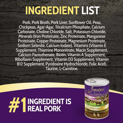 Zignature Pork Limited Ingredient Formula Grain-Free Canned Dog Food - 368g - Canned Dog Food - Zignature Pet Food - PetMax Canada