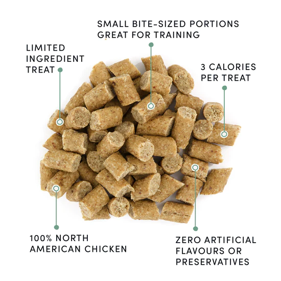 Crumps Naturals Semi Moist Chicken Mini Trainers  Dog Treats  | PetMax Canada