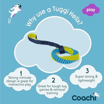 Coachi Tuggi Helix - Navy & Lime & Light Blue - Training Products - COACHI - PetMax Canada