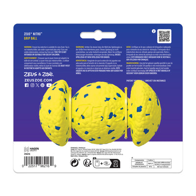 Zeus Nitro Weighted Grip Ball Dog Toy