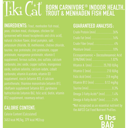 Tiki Cat Born Carnivore Indoor Trout & Menhaden Fish
