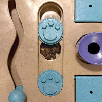 fouFIT Hide n Seek Multi-Play Busy Board Puzzle Treat Dispensing Toy for Dogs