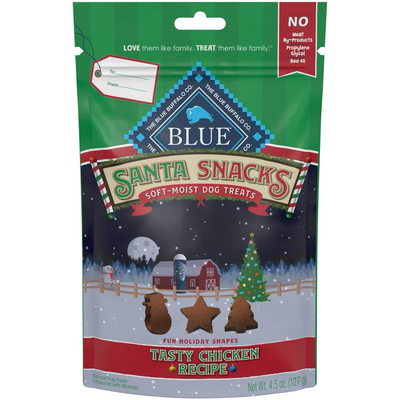 Blue Buffalo Santa Snacks Soft Dog Treats  Dog Treats  | PetMax Canada