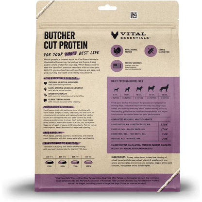 Vital Essentials Freeze Dried Raw Turkey Mini Patties