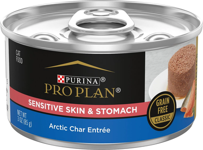 Purina Pro Plan Focus Sensitive Skin & Stomach Classic Arctic Char Grain-Free Entree Canned Cat Food  Canned Cat Food  | PetMax Canada