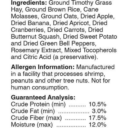 Brown's Tropical Carnival Natural Timothy Snickets Rabbit, Guinea Pig, Chinchilla Treats - 85 g - Small Animal Food Dry - F.M. Bowns Sons Inc. - PetMax Canada