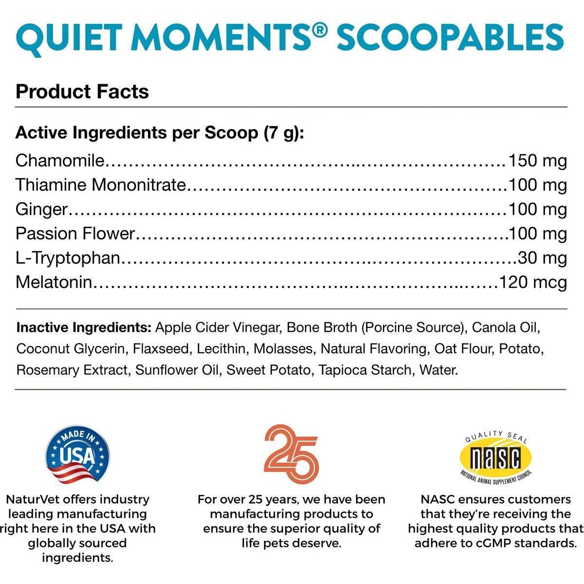 NaturVet Scoopables Quiet Moments Calming Aid Dog Supplement - Default Title - Health Care - Naturvet - PetMax Canada