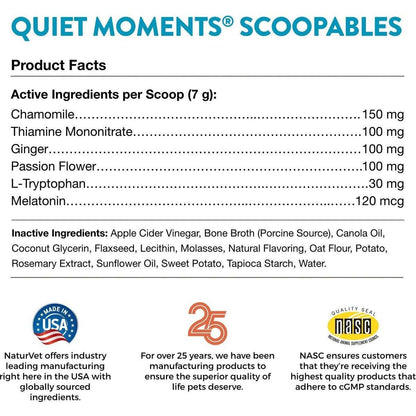 NaturVet Scoopables Quiet Moments Calming Aid Dog Supplement - Default Title - Health Care - Naturvet - PetMax Canada