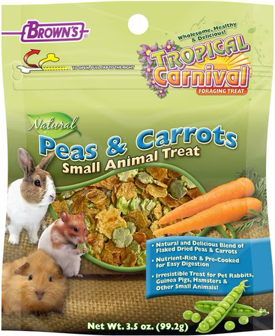 Browns Tropical Carnival Natural Peas & Carrots  Small Animal Food Dry  | PetMax Canada