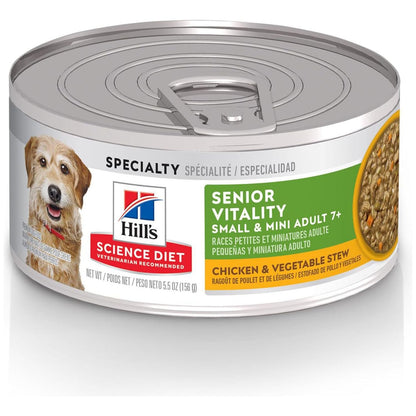Hill's Science Diet Adult 7+ Senior Vitality Chicken & Vegetable Stew Canned Dog Food