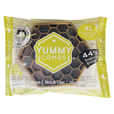 Yummy Combs Vet Approved Dental Chicken Dog Treats - X-Large / Individually Wrapped - Dog Treats - Yummy Combs - PetMax Canada