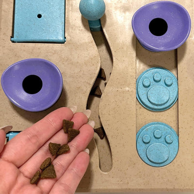 fouFIT Hide n Seek Multi-Play Busy Board Puzzle Treat Dispensing Toy for Dogs