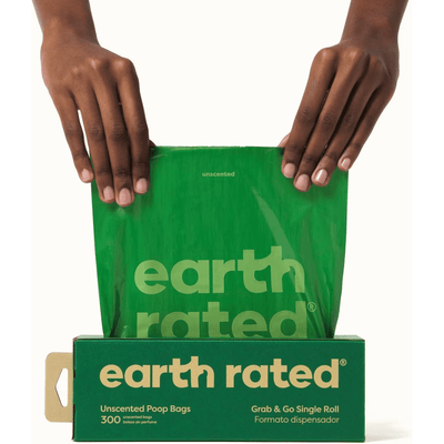 Earth Rated 300 Unscented Dog Waste Bags on a Single Roll - 300 Bags - Waste Management - Earth Rated - PetMax Canada