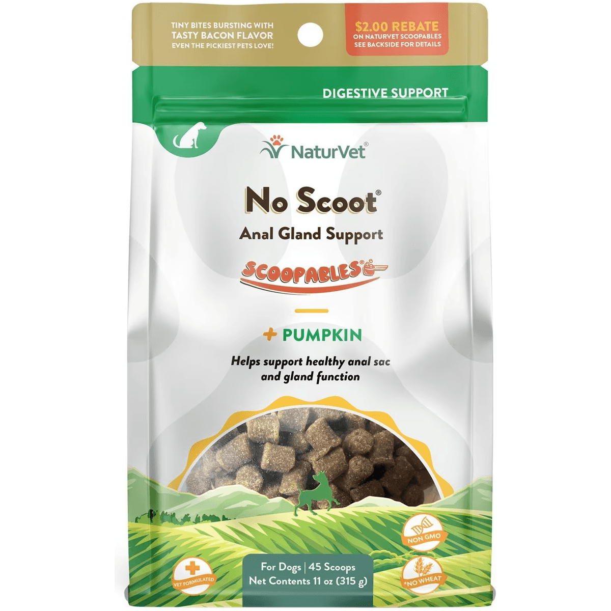 NaturVet Scoopables No Scoot Anal Gland Support Dog Supplement - Default Title - Health Care - Naturvet - PetMax Canada