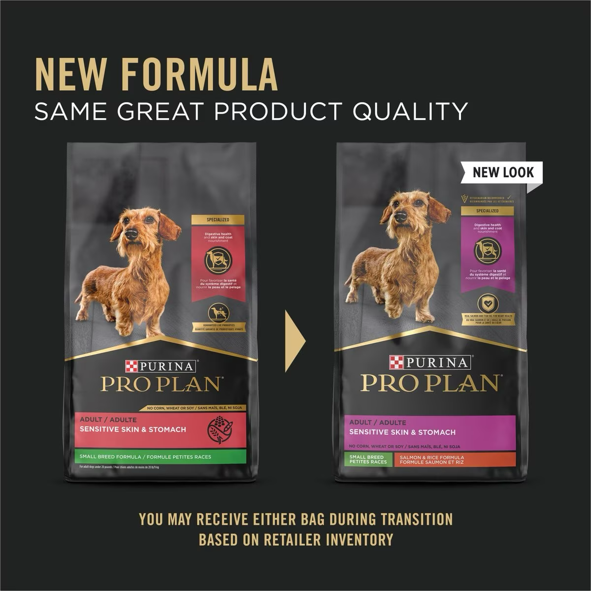 Purina Pro Plan Small Breed Adult Sensitive Skin & Stomach Formula Dry Dog Food  Dog Food  | PetMax Canada