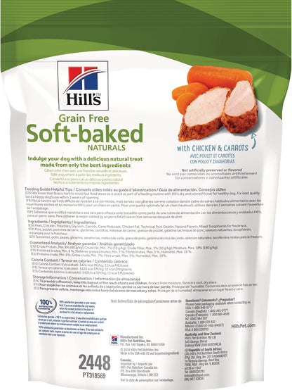 Hills Grain Free Soft-Baked Naturals Dog Treats with Chicken & Carrots