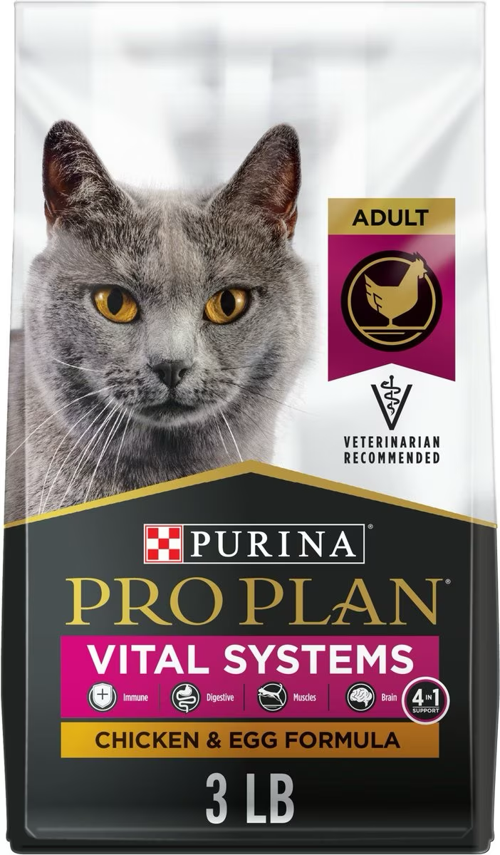 Purina Pro Plan Vital Systems Chicken & Egg Formula 4-in-1 Dry Cat Food  Cat Food  | PetMax Canada