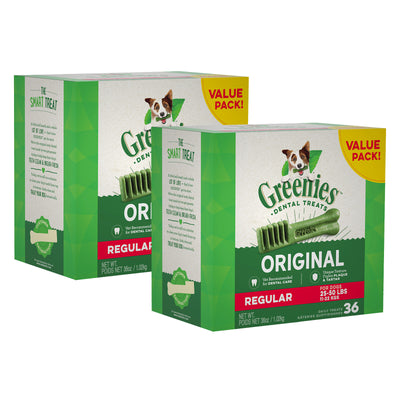 Max Value Pack: (2) Greenies Regular 1.02 Kg Boxes