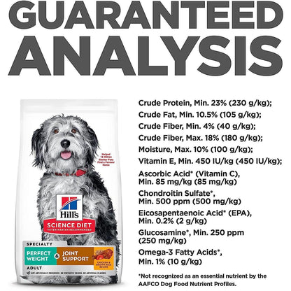 Hill's Science Diet Adult Perfect Weight & Joint Support Chicken Recipe Dry Dog Food - 11.3 Kg - Dog Food - Hill's Science Diet - PetMax Canada