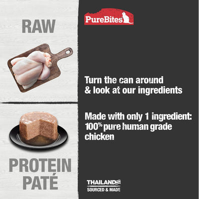PureBites Cat Can 100% Pure Chicken Pate Topper