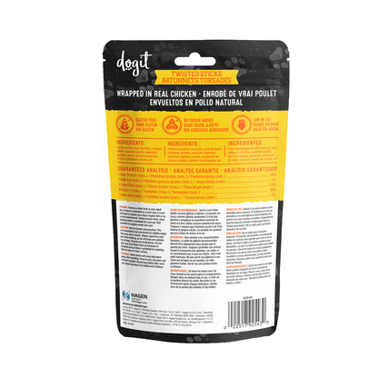 Dogit Snack Bar Dog Treats Chicken Wrapped Beefhide & Collagen Twisted Sticks