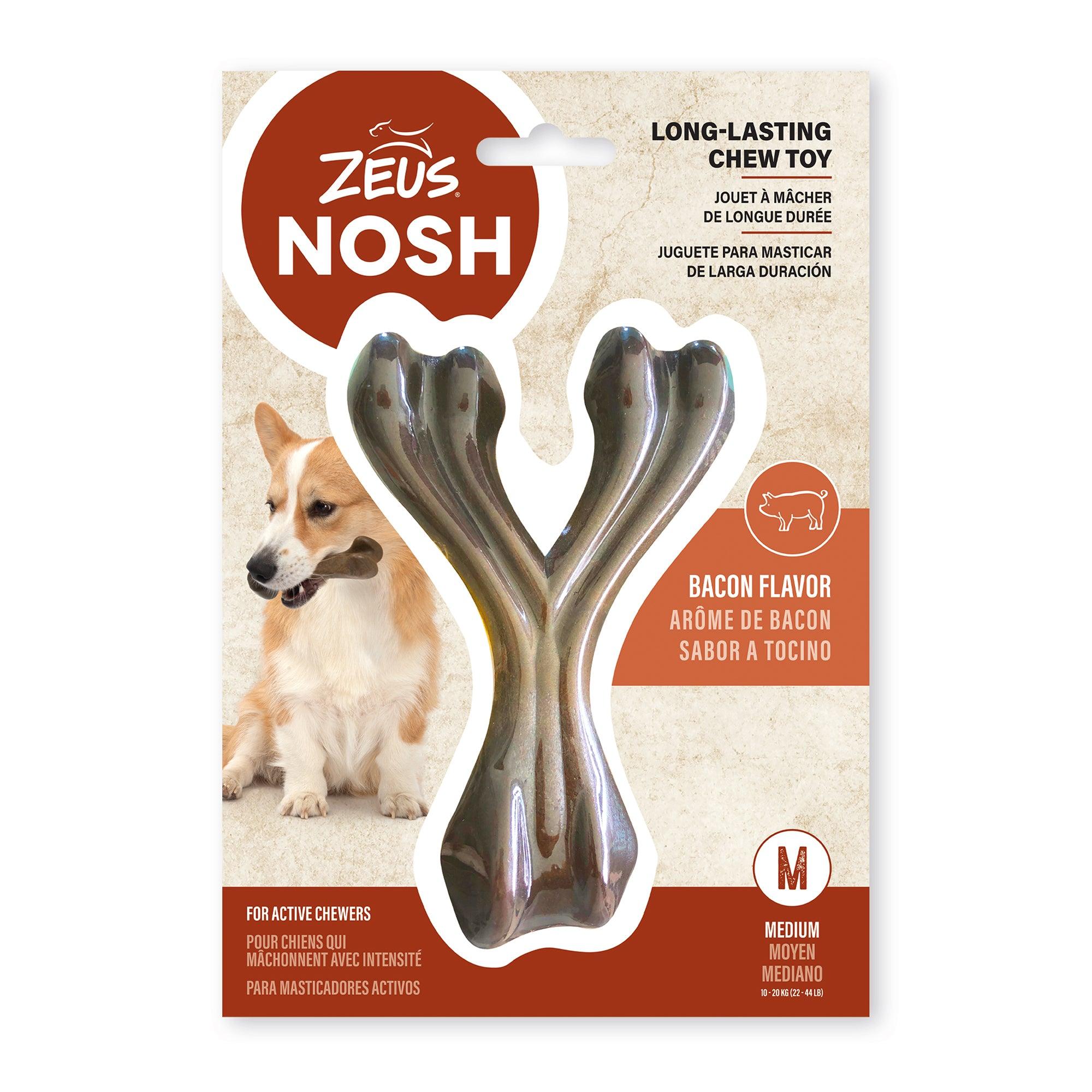 Nosh Strong Wishbone Chew Bacon Flavour - Medium - Nylon - Nosh Bones - PetMax Canada