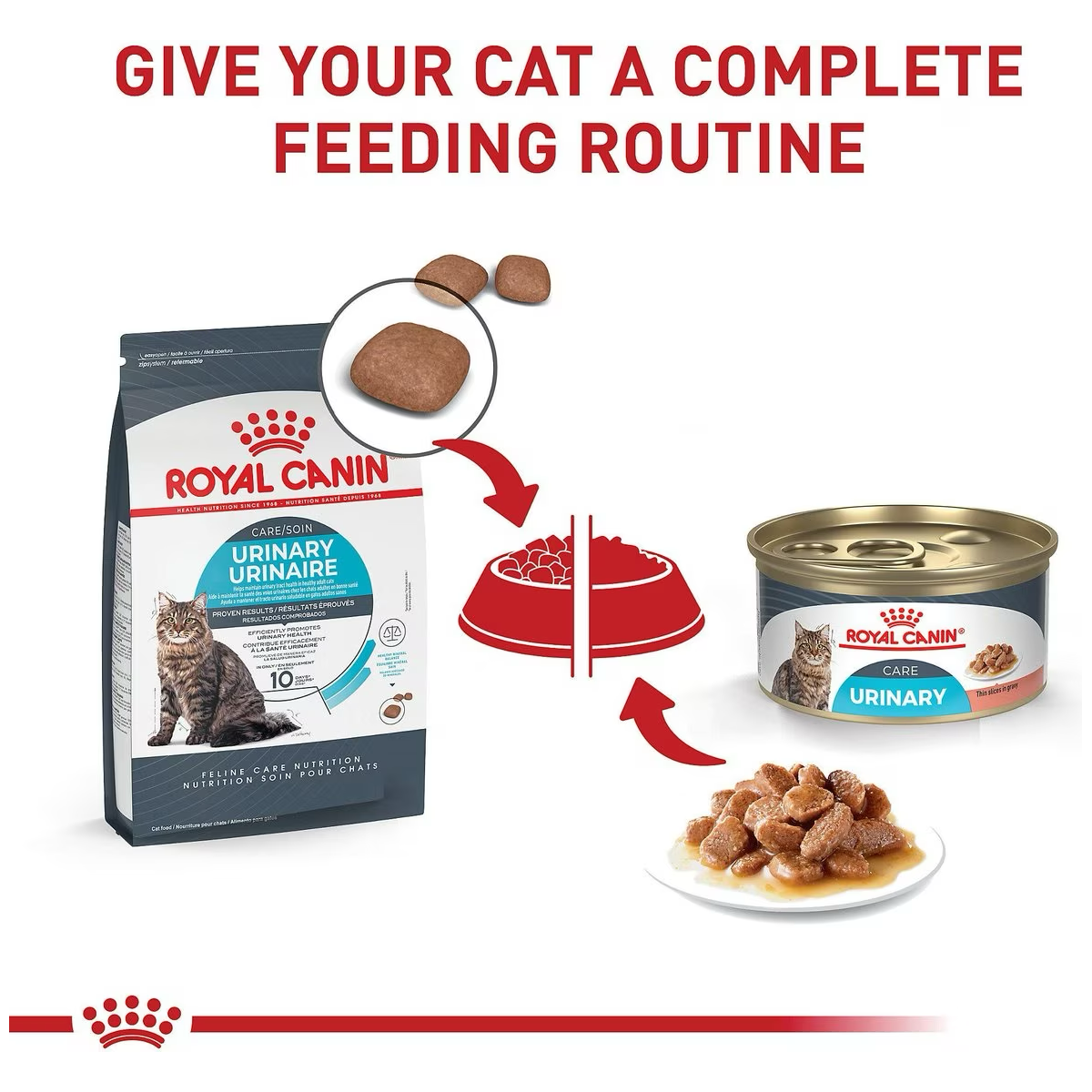 Royal Canin Canned Cat Food Urinary Care Thin Slices In Gravy  Canned Cat Food  | PetMax Canada