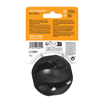 Zeus Chewchasers Black Rubber Treat Ball