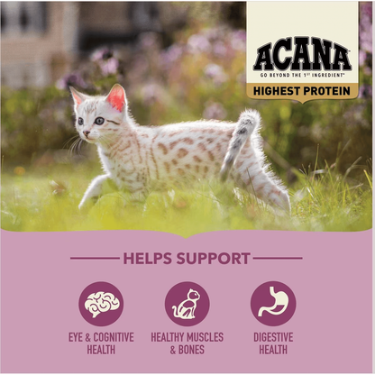 Acana Highest Protein Grain-Free Dry Kitten Food - 1.8 Kg - Cat Food - Acana - PetMax Canada