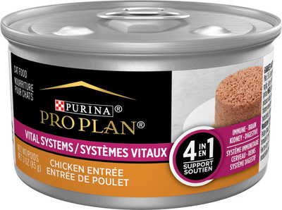 Purina Pro Plan Vital Systems 4-in-1 Support Chicken Entrée Pate Wet Cat Food 85g Canned Cat Food 85g | PetMax Canada